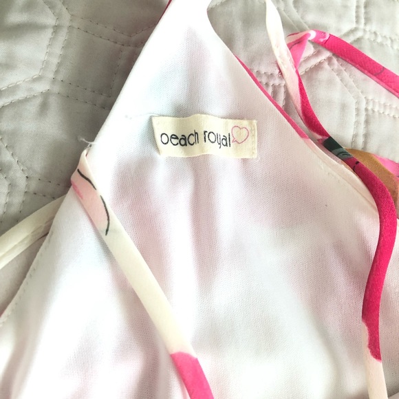 Pink Floral Spaghetti Strap Flowy Dress - Picture 4 of 4